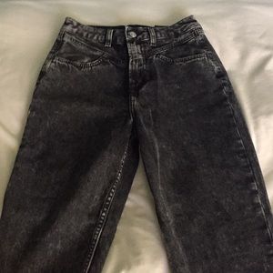 H&M Black Denim Mom Jeans